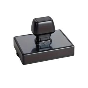 Custom Business Rubber Stamp, Large Size 11 x 8 cm, Personalised Logo Design, Black and White, ABS Material