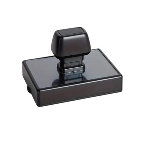 Custom Business Rubber Stamp, Large Size 11 x 8 cm, Personalised Logo Design, Black and White, ABS Material
